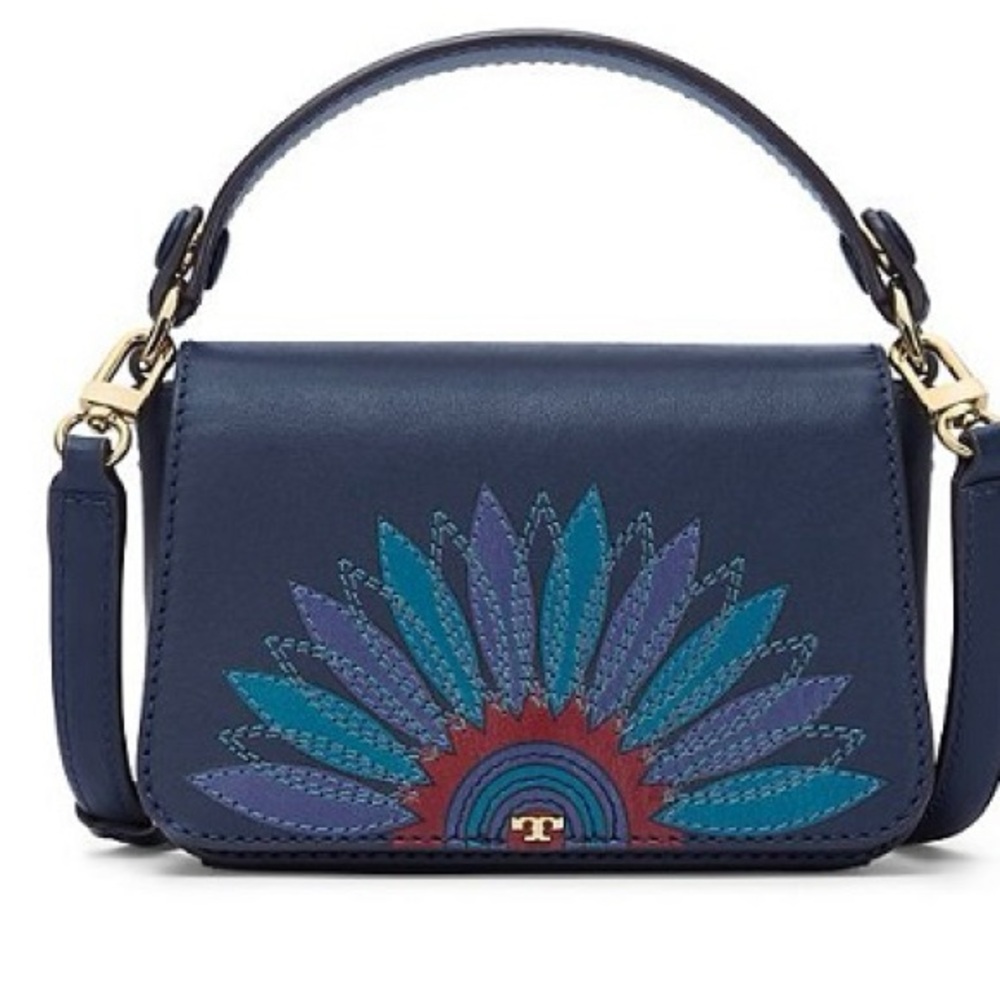 Tory Burch Lilium Micro Satchel Navy blue